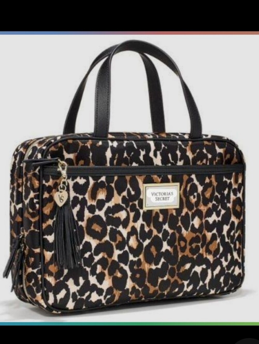 Victoria's Secret Leopard Print Travel Hanging Cosmetic Bag